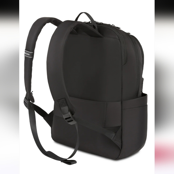 Swissgear The Bloom Black Laptop Backpack SA2822 Minimalist School Travel - Picture 4 of 12